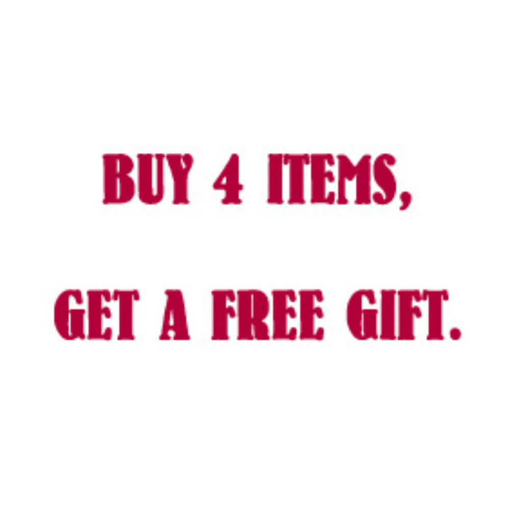 free gift with purchase of 4 items
